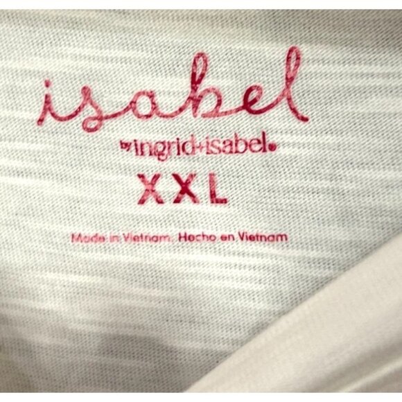 NEW Ingrid + Isabel White Maternity T-Shirt XXL Soft Cotton with Flutter Sleeves - Picture 4 of 4